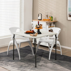 Folding Camping Table with HDPE Tabletop and Rustproof Steel Frame