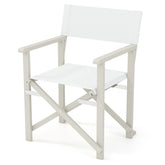 Folding Director Chair with Acacia Wood Frame and Machine Washable Oxford Fabric