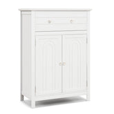 2-Door Freestanding Bathroom Cabinet with Drawer and Adjustable Shelf