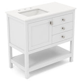 Freestanding Bathroom Vanity Unit with Basin Floor Storage Cabinet