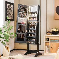 Freestanding Jewelry Cabinet with Full Length HD Mirror
