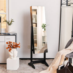 Freestanding Jewelry Cabinet with Full Length HD Mirror