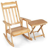 Front Porch Rocking Chair and Foldable Table Set