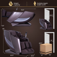 Full Body Zero Gravity Massage Recliner with Airbags and Foot Rollers