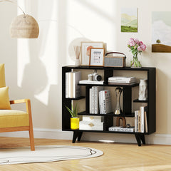 Geometric Bookcase with Anti-Tipping Kit and Storage Shelving Unit
