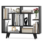 Geometric Bookcase with Anti-Tipping Kit and Storage Shelving Unit