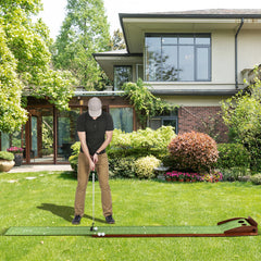 Golf Putting Mat Practice Training Aid with Auto Ball Return and 2/3 Hole Sizes