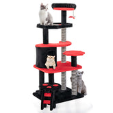 Gothic Cat Tree with Cat Bed Cat Condo and Sisal Scratching Post