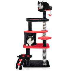 Gothic Cat Tree with Cat Bed Cat Condo and Sisal Scratching Post