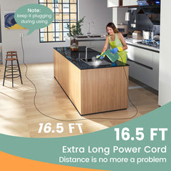 1400W Handheld Steam Cleaner with 14-Piece Accessory Kit and Child Lock