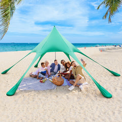 20 x 20 Feet Beach Canopy Tent with UPF50+ Sun Protection and Shovel