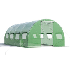 20 x 10 x 6.6 Feet Greenhouse with Windows and Doors for Outdoor