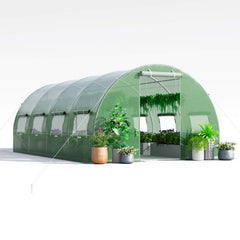20 x 10 x 6.6 Feet Greenhouse with Windows and Doors for Outdoor