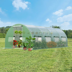 20 x 10 x 6.6 Feet Greenhouse with Windows and Doors for Outdoor