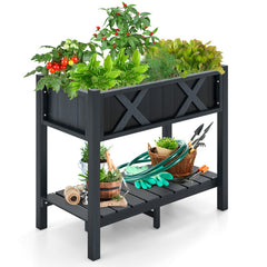 HIPS Raised Garden Bed Poly Wood Elevated Planter Box