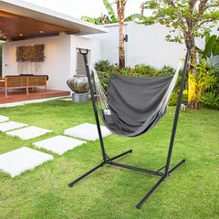 Hammock Chair with Stand 6-Position Adjustable Height and Side Pocket