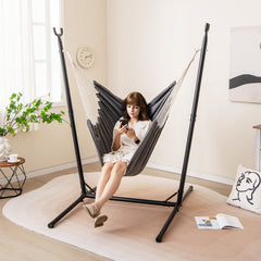 Hammock Chair with Stand 6-Position Adjustable Height and Side Pocket