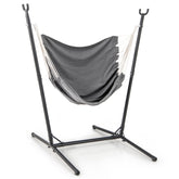 Hammock Chair with Stand 6-Position Adjustable Height and Side Pocket