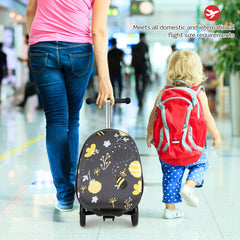 Hardshell Ride-on Suitcase Scooter with LED Flashing Wheels