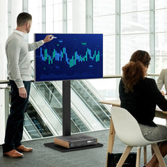 Height Adjustable Floor TV Stand with AV Shelf for 32-70 Inch TVs