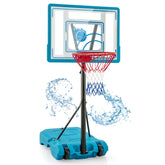 3.8-4.4 Feet Height Adjustable Pool Basketball Hoop for Kids Teens and Adults