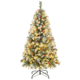 Hinged Christmas Tree with PVC Branch Tips and Warm White LED Lights