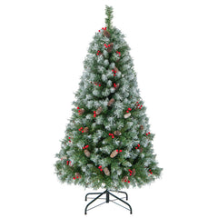 Hinged Christmas Tree with PVC Branch Tips and Warm White LED Lights