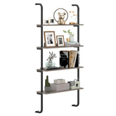 4-Tier Industrial Pipe Shelving with Metal Frame for Living Room Kitchen