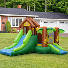 Kids Inflatable Jungle Bounce House Castle with 680W Blower