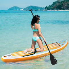 Inflatable Stand up Paddle Board with Adjustable Paddle and 3 Fins for Adults and Youths
