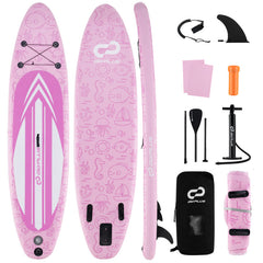 Inflatable Stand up Paddle Board iSUP Board Accessories with 3 Fins and Backpack