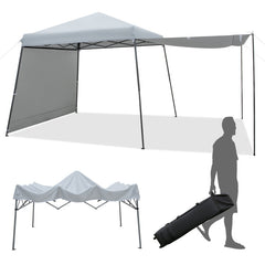 10x10 FT Instant Pop-up Canopy Folding Tent with Sidewalls and Awnings Outdoor