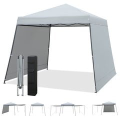 10x10 FT Instant Pop-up Canopy Folding Tent with Sidewalls and Awnings Outdoor