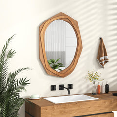 Large Water Proof Irregular Framed Decoration Wall Mirror with Expansion Screws