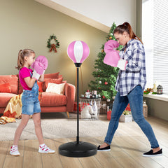 Inflatable Punching Bag for Kids Ages 3+ Height Adjustable Kids Punching Bag with Stand