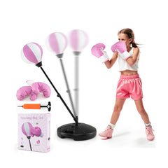 Inflatable Punching Bag for Kids Ages 3+ Height Adjustable Kids Punching Bag with Stand