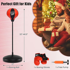 Inflatable Punching Bag for Kids Ages 3+ Height Adjustable Kids Punching Bag with Stand