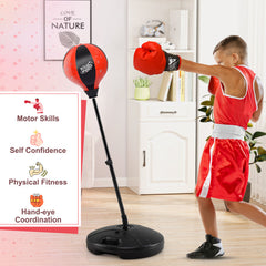Inflatable Punching Bag for Kids Ages 3+ Height Adjustable Kids Punching Bag with Stand