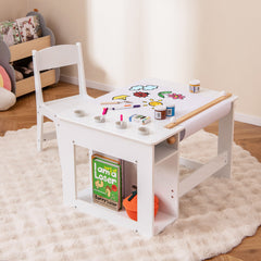 Kids Art Table and Chair Set Toddler Craft Drawing Desk