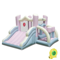 Kids Bounce House with Slide and 2 Boxing Columns for Party with 480W Blower