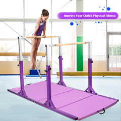 Adjustable Kids Double Horizontal Bars Gymnastic Training Parallel Bars