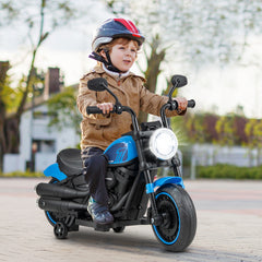 Kids Electric Motorcycle with Training Wheels and LED Headlights