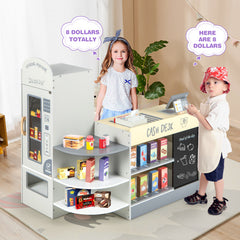 Kids Grocery Store Playset with Cash Register POS Machine