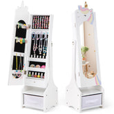 Kids Jewelry Armoire Cabinet with Storage and 2 Tilt Angles