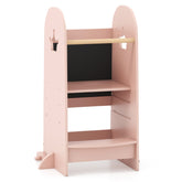 Kids Kitchen Tower Adjustable with Chalkboard and Safety Rail