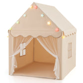 Kids Playhouse Tent with Star Lights and Mat