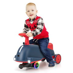 6V Kids Ride On Drifting Wiggle Car 2 in 1 with Music and Pedal and Dolphin-like Design