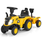 Kids Ride on Tractor Licensed Caterpillar with Detachable Trailer No Power