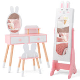 Kids Room Furniture Set with Princess Vanity Table and Chair