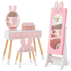 Kids Room Furniture Set with Princess Vanity Table and Chair